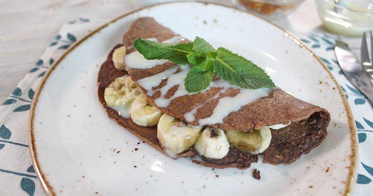 Блины с шоколадом и бананом - пошаговый рецепт приготовления с фото