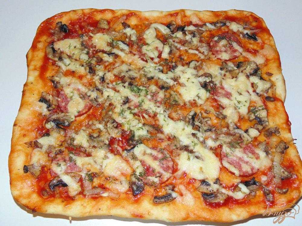 Пицца на кефире с курицей в духовке рецепт с фото пошагово - 1000.menu