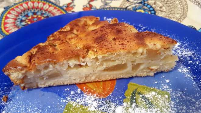 Пошаговый рецепт заливного пирога с яблоками
