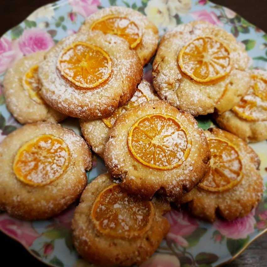 Творожно апельсиновое печенье с глазурью