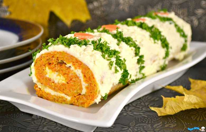 Морковный рулет с сыром рецепт с фото пошагово - 1000.menu