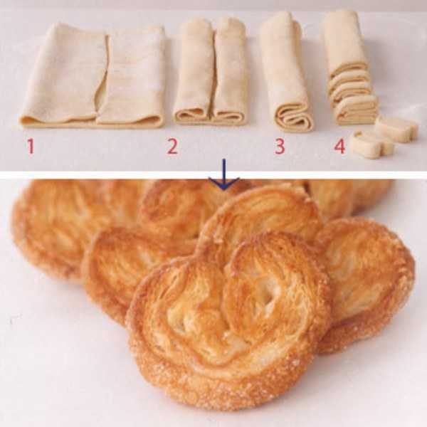 Рецепт печенья из слоеного теста. как приготовить печенье "ушки" из слоеного теста? :: syl.ru